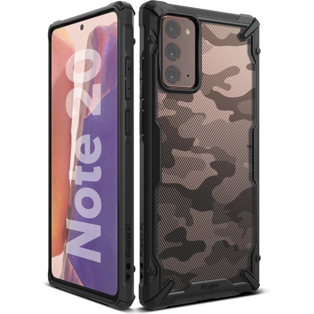 Hurtownia GSM - Etui Ringke Fusion-X Samsung Galaxy Note 20 Camo (Moro) černá - RGK1228MOB - {ean13} - Hurt