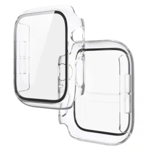 Etui ze szkłem do zegarka Bizon Case+Glass Watch do Apple Watch SE 3 / SE 2 / SE / 6 / 5 / 4 40mm przezroczyste