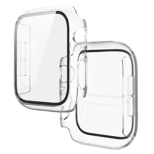 Etui ze szkłem do zegarka Bizon Case+Glass Watch do Apple Watch SE 3 / SE 2 / SE / 6 / 5 / 4 40mm przezroczyste
