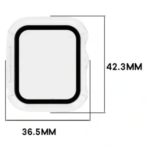 Etui ze szkłem do zegarka Bizon Case+Glass Watch do Apple Watch SE 3 / SE 2 / SE / 6 / 5 / 4 40mm przezroczyste