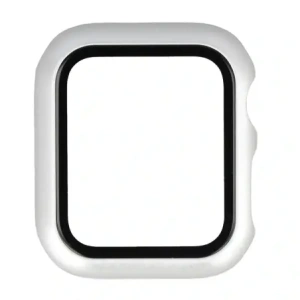 Etui ze szkłem do zegarka Bizon Case+Glass Watch do Apple Watch SE 3 / SE 2 / SE / 6 / 5 / 4 40mm matowe srebrne