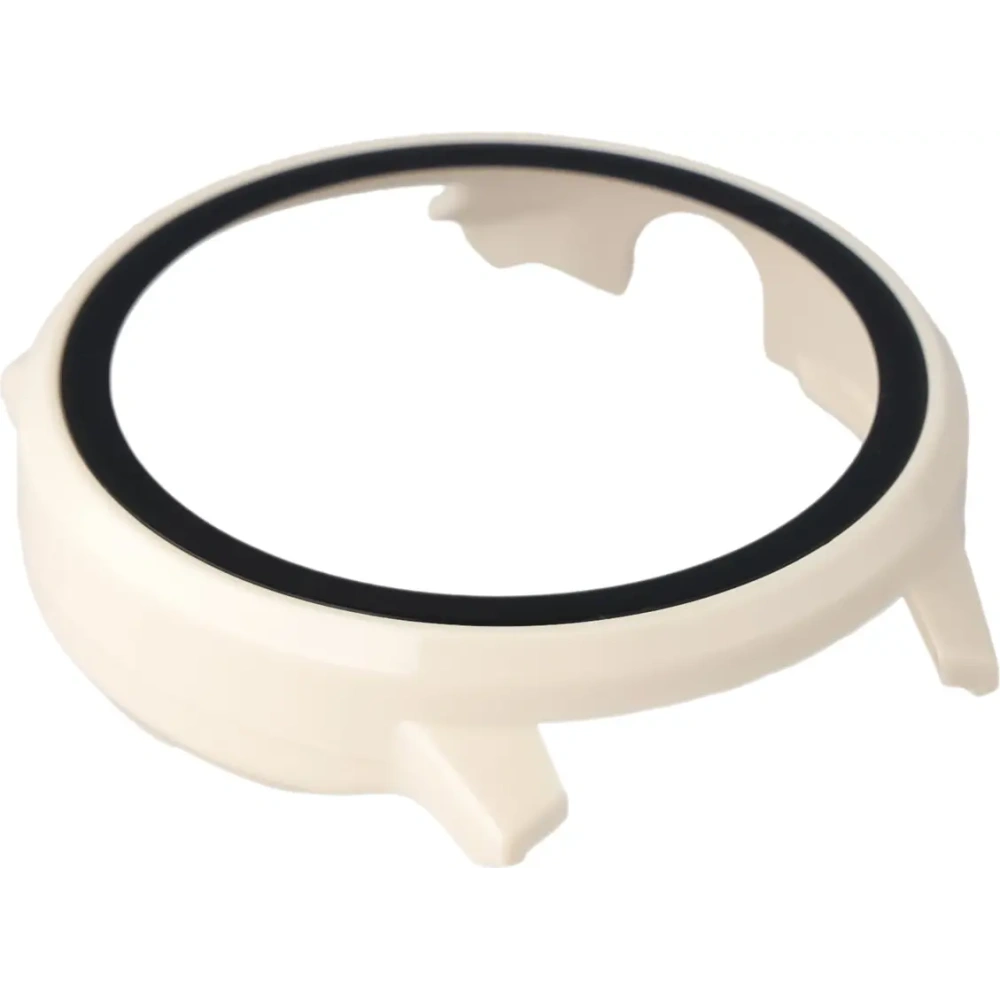 Etui ze szkłem do zegarka Bizon Case+Glass Watch do Garmin Venu 4 45mm beżowe