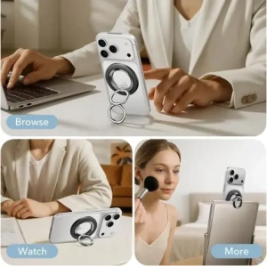 Uchwyt ESR Magnetic 360 Halolock MagSafe Phone Ring Black