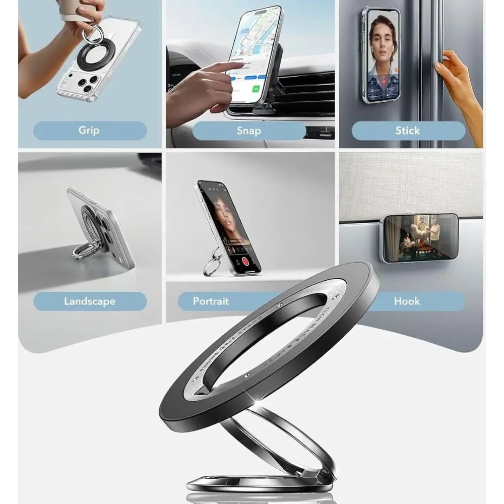 Uchwyt ESR Magnetic 360 Halolock MagSafe Phone Ring Black