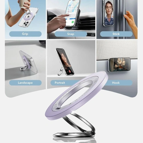 Uchwyt ESR Magnetic 360 Halolock MagSafe Phone Ring Lavender