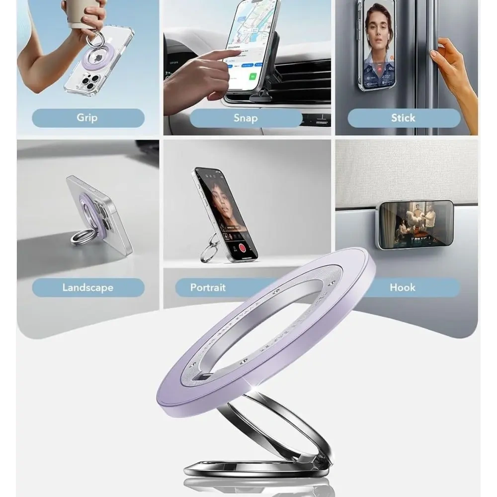 Uchwyt ESR Magnetic 360 Halolock MagSafe Phone Ring Lavender