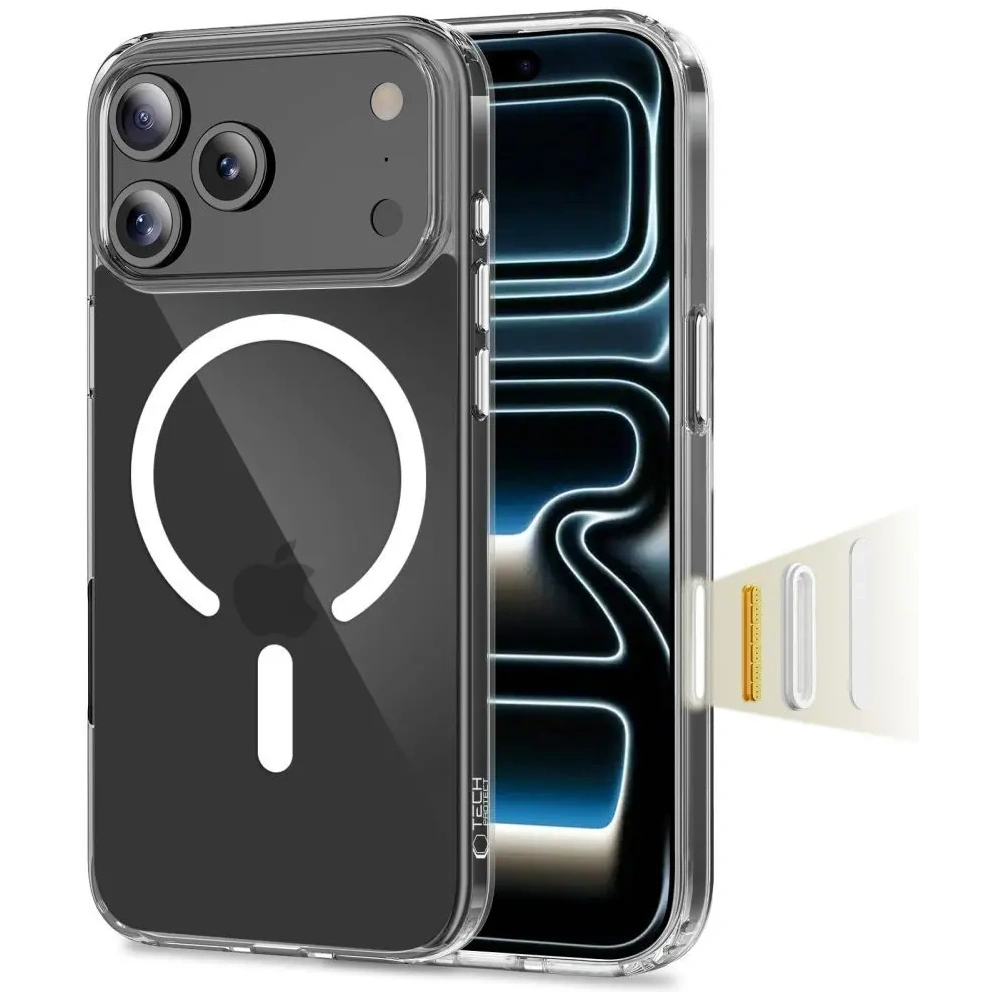 Etui Tech-Protect Flexair Hybrid CC MagSafe do Apple iPhone 17 Pro Clear