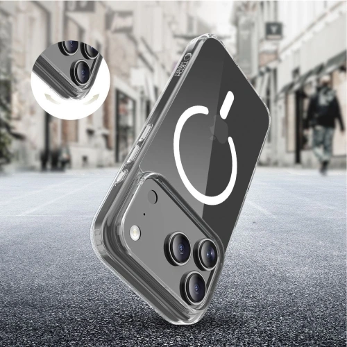 Etui Tech-Protect Flexair Hybrid CC MagSafe do Apple iPhone 17 Pro Clear