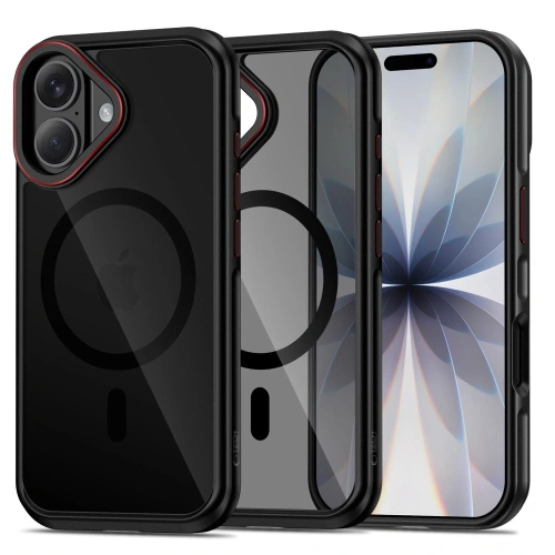 Etui Tech-Protect MagHybrid MagSafe do Apple iPhone 17 Black/red