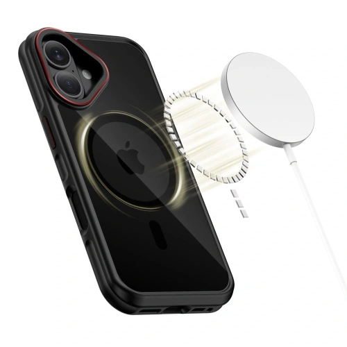 Etui Tech-Protect MagHybrid MagSafe do Apple iPhone 17 Black/red