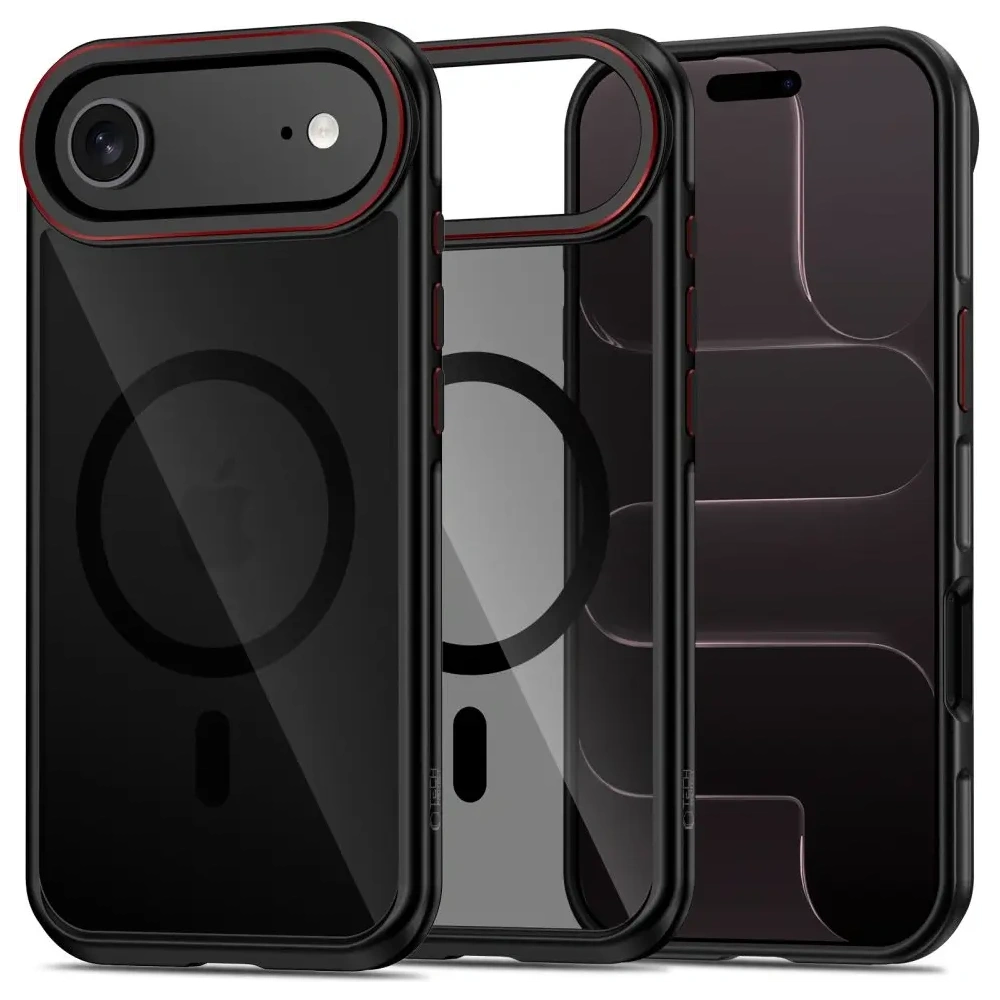Etui Tech-Protect MagHybrid MagSafe do Apple iPhone Air Black/red