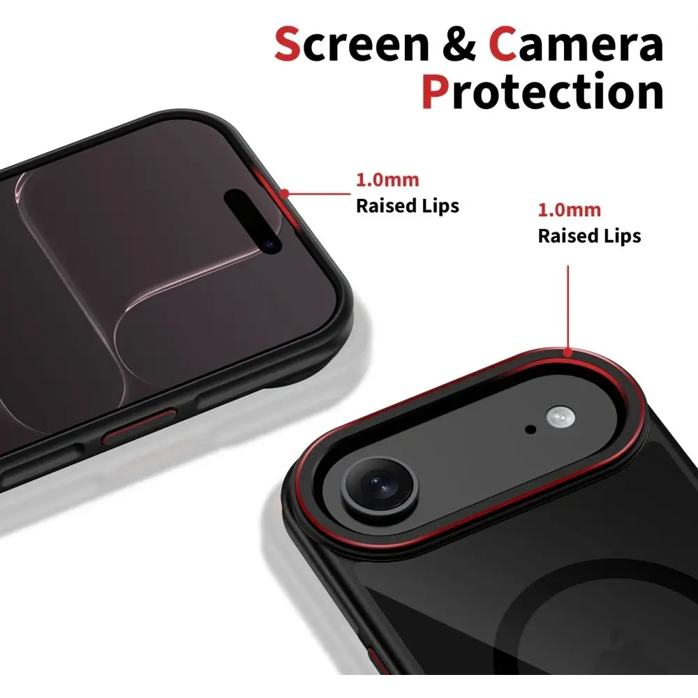 Etui Tech-Protect MagHybrid MagSafe do Apple iPhone Air Black/red