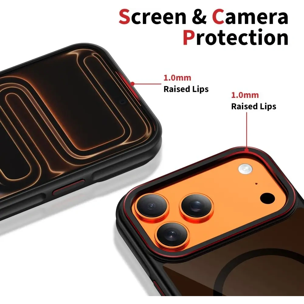 Etui Tech-Protect MagHybrid MagSafe do Apple iPhone 17 Pro Black/red