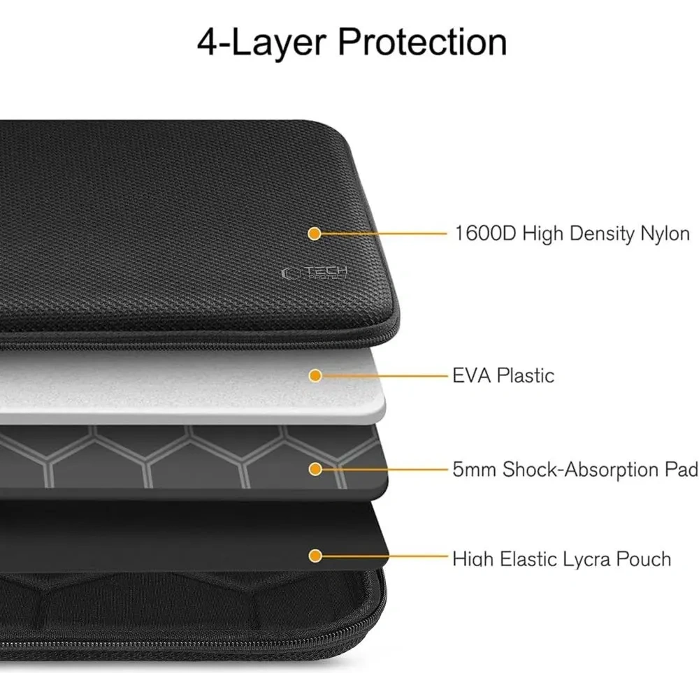Etui Tech-Protect Hardpouch Laptop 13-14 Black/black