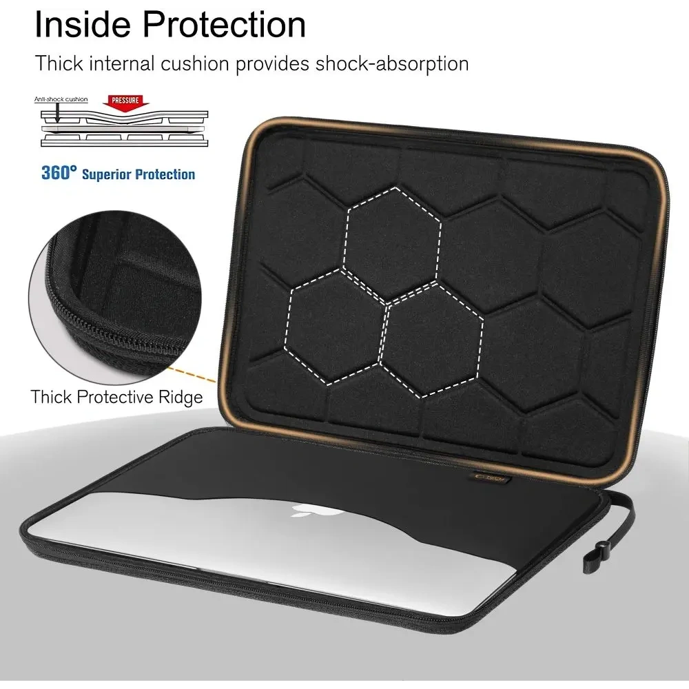 Etui Tech-Protect Hardpouch Laptop 15-16 Black/orange