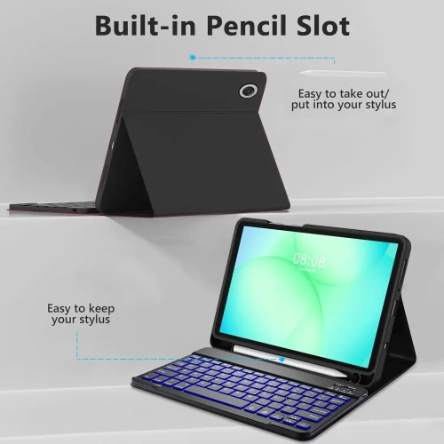 Etui Tech-Protect Smartcase Pen + Keyboard do Samsung Galaxy Tab A9 / A11 8.7 X110 / X115 / X133 / X135 Black