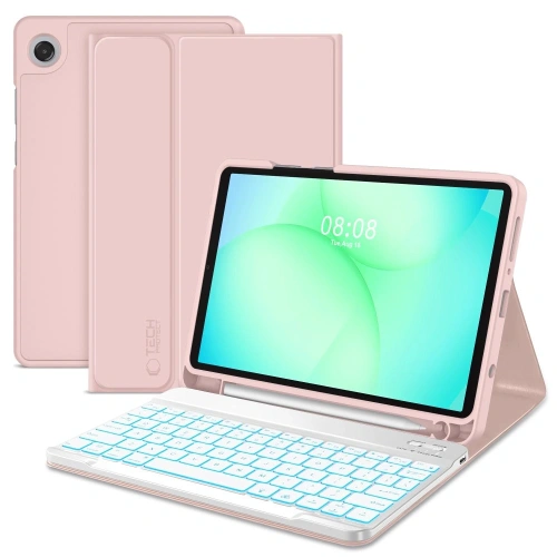 Etui Tech-Protect Smartcase Pen + Keyboard do Samsung Galaxy Tab A9 / A11 8.7 X110 / X115 / X133 / X135 Pink