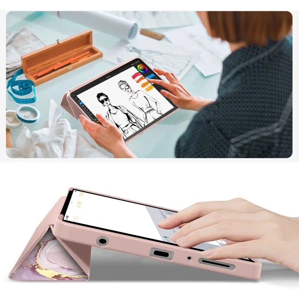 Etui Tech-Protect Smartcase do Samsung Galaxy Tab A9 / A11 8.7 X110 / X115 / X133 / X135 Marble