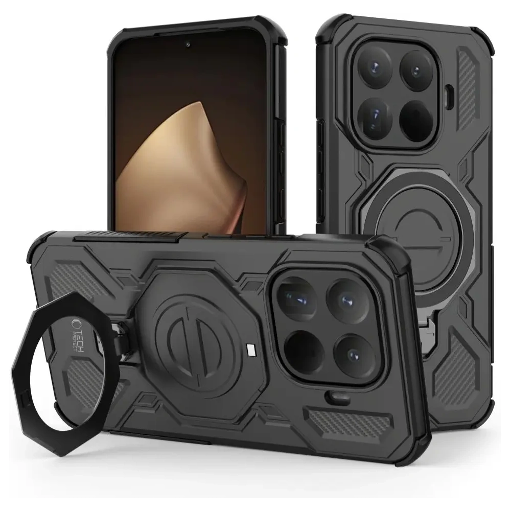 Etui Tech-Protect TacticStand MagSafe do Xiaomi 15T Pro Matte Black