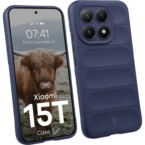 Pancerne etui Bizon Case Tur do Xiaomi 15T granatowe