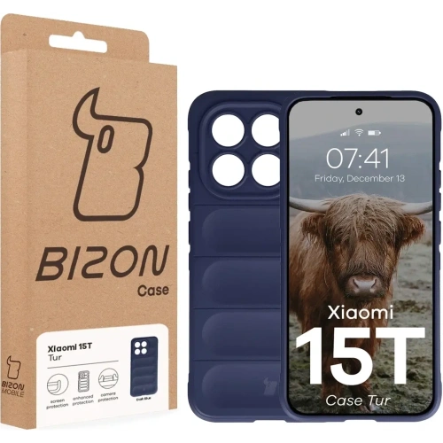 Pancerne etui Bizon Case Tur do Xiaomi 15T granatowe