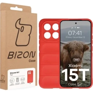 Pancerne etui Bizon Case Tur do Xiaomi 15T czerwone
