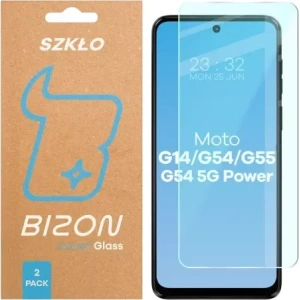 Szkło hartowane Bizon Glass Clear Duo do Motorola Moto G14 4G / G54 5G / G54 Power 5G / G55 5G [2 PACK]