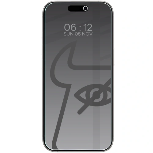 Prywatyzujące szkło hartowane Bizon Glass Clear Shadow Duo do Apple iPhone 17 / 17 Pro / 16 Pro przyciemniane [2 PACK]