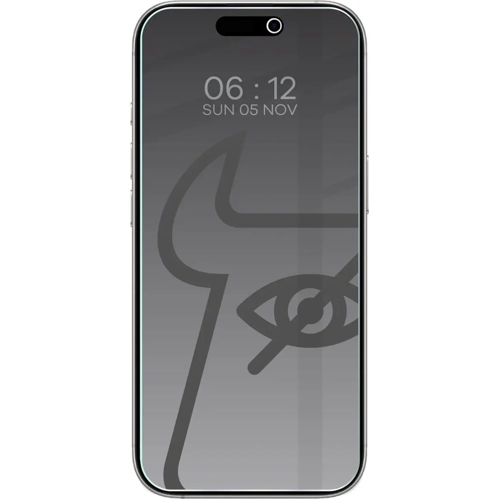 Prywatyzujące szkło hartowane Bizon Glass Clear Shadow Duo do Apple iPhone 17 / 17 Pro / 16 Pro przyciemniane [2 PACK]