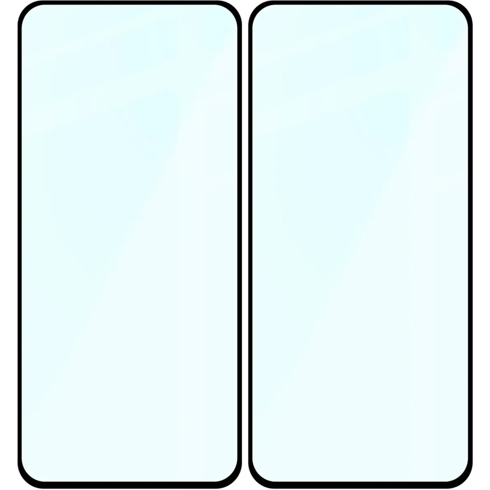 Szkło hartowane Bizon Glass Edge Duo do Samsung Galaxy S23 FE czarna ramka [2 PACK]