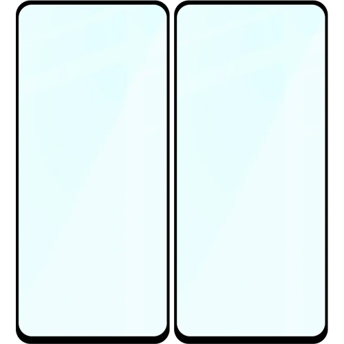 Szkło hartowane Bizon Glass Edge Duo do Motorola Moto G15 / G15 Power / G05 / E15 / G56 5G czarna ramka [2 PACK]