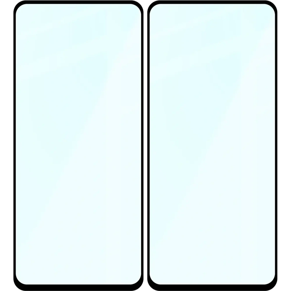 Szkło hartowane Bizon Glass Edge Duo do Motorola Moto G15 / G15 Power / G05 / E15 / G56 5G czarna ramka [2 PACK]