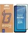 Szkło hartowane Bizon Glass Edge Duo do Xiaomi Redmi A5 4G / POCO C71 4G czarna ramka [2 PACK]