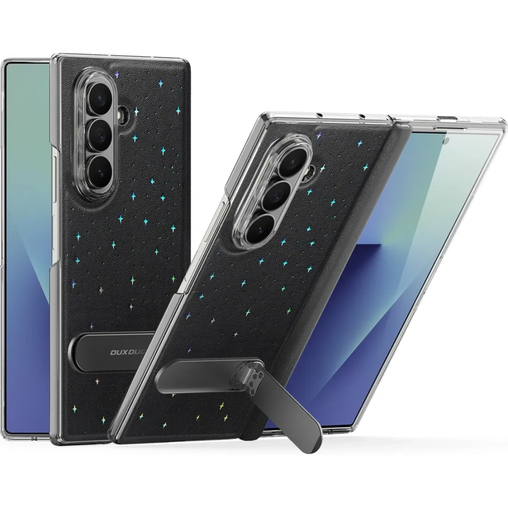 Etui Dux Ducis Stex do Samsung Galaxy Z Fold 7 z podstawką 360° czarne