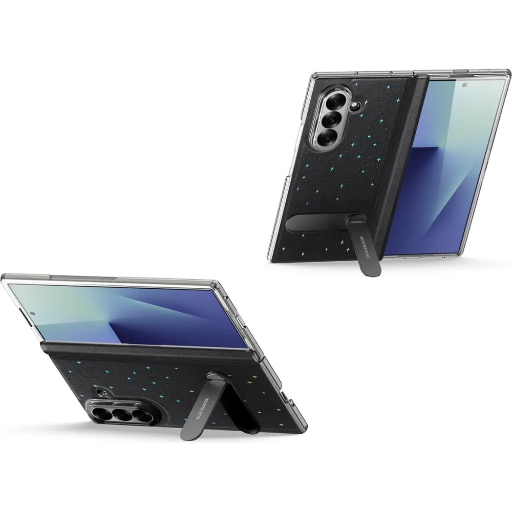 Etui Dux Ducis Stex do Samsung Galaxy Z Fold 7 z podstawką 360° czarne