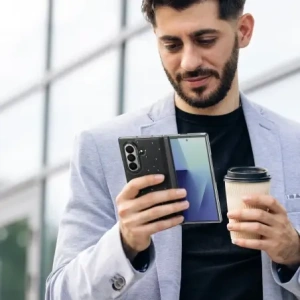 Etui Dux Ducis Stex do Samsung Galaxy Z Fold 7 z podstawką 360° czarne
