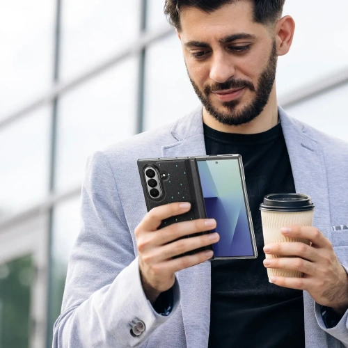 Etui Dux Ducis Stex do Samsung Galaxy Z Fold 7 z podstawką 360° czarne