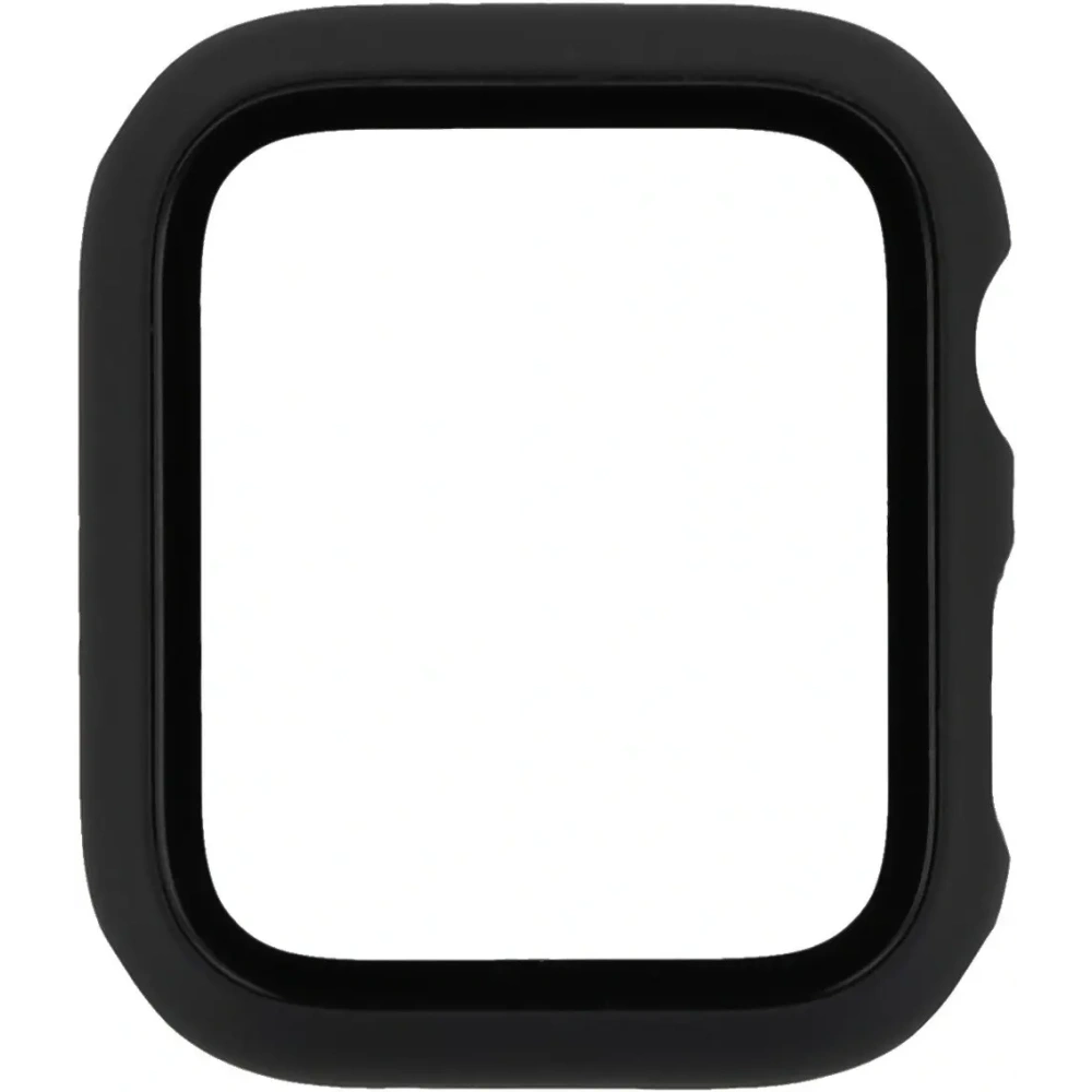 Etui ze szkłem do zegarka Bizon Case+Glass Watch do Apple Watch SE 3 / SE 2 / SE / 6 / 5 / 4 44mm matowe czarne