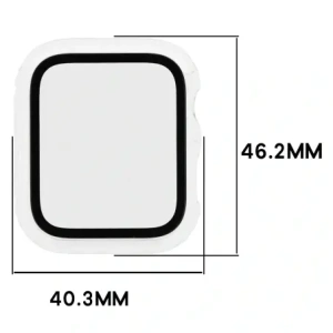 Etui ze szkłem do zegarka Bizon Case+Glass Watch do Apple Watch SE 3 / SE 2 / SE / 6 / 5 / 4 44mm przezroczyste