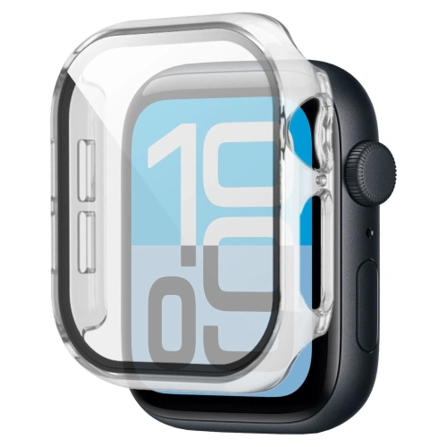 Etui ze szkłem do zegarka Bizon Case+Glass Watch do Apple Watch SE 3 / SE 2 / SE / 6 / 5 / 4 44mm przezroczyste