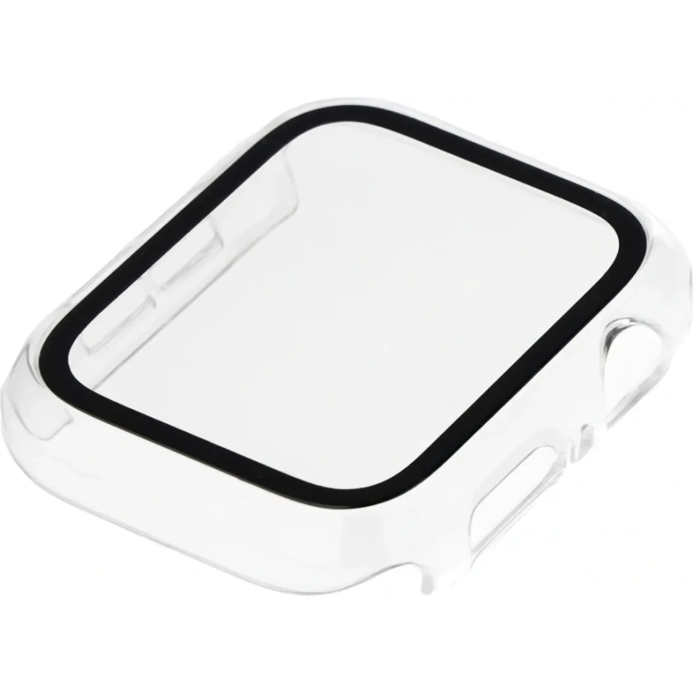 Etui ze szkłem do zegarka Bizon Case+Glass Watch do Apple Watch SE 3 / SE 2 / SE / 6 / 5 / 4 44mm przezroczyste