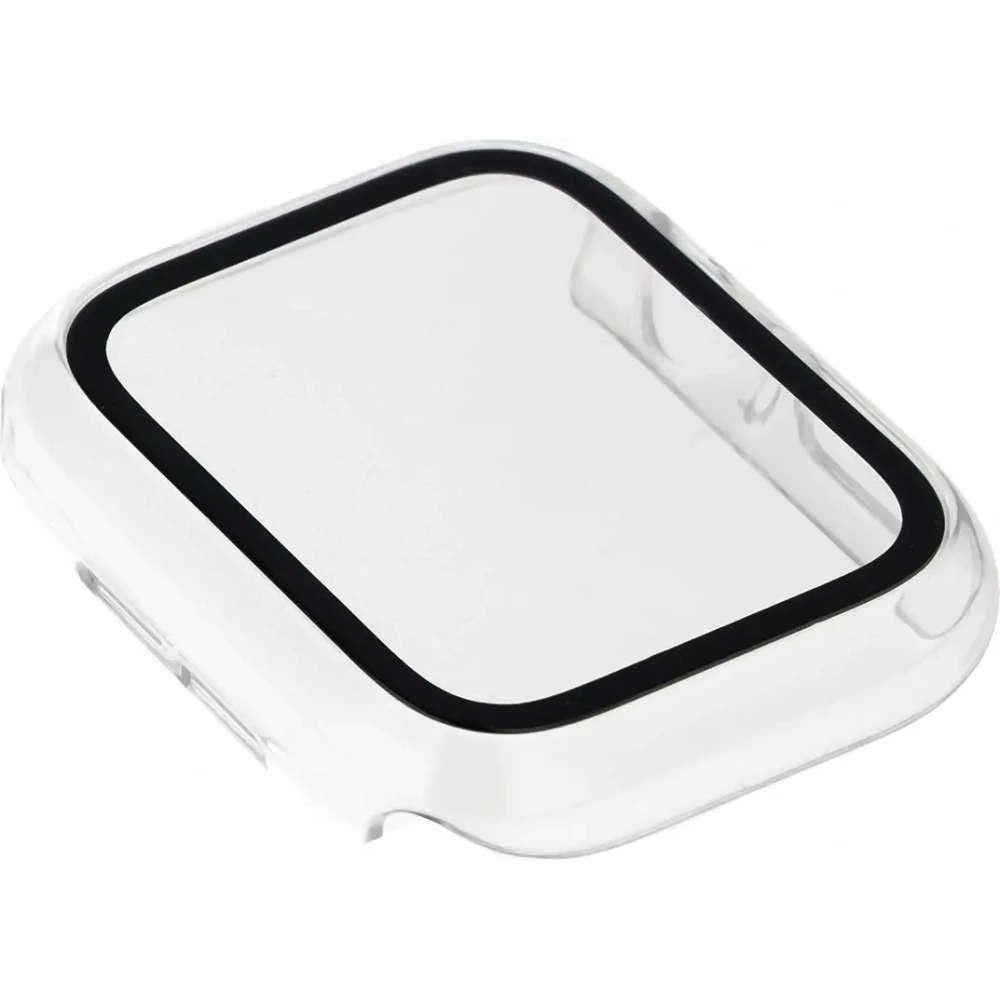 Etui ze szkłem do zegarka Bizon Case+Glass Watch do Apple Watch SE 3 / SE 2 / SE / 6 / 5 / 4 44mm przezroczyste