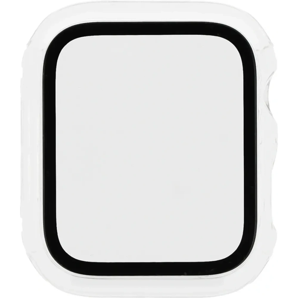 Etui ze szkłem do zegarka Bizon Case+Glass Watch do Apple Watch SE 3 / SE 2 / SE / 6 / 5 / 4 44mm przezroczyste