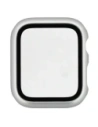 Etui ze szkłem do zegarka Bizon Case+Glass Watch do Apple Watch SE 3 / SE 2 / SE / 6 / 5 / 4 44mm matowe srebrne