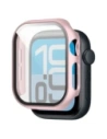 Etui ze szkłem do zegarka Bizon Case+Glass Watch do Apple Watch SE 3 / SE 2 / SE / 6 / 5 / 4 44mm różowozłote