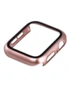 Etui ze szkłem do zegarka Bizon Case+Glass Watch do Apple Watch SE 3 / SE 2 / SE / 6 / 5 / 4 44mm różowozłote