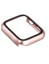 Etui ze szkłem do zegarka Bizon Case+Glass Watch do Apple Watch SE 3 / SE 2 / SE / 6 / 5 / 4 44mm różowozłote