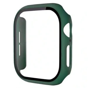 Etui ze szkłem do zegarka Bizon Case+Glass Watch do Apple Watch SE 3 / SE 2 / SE / 6 / 5 / 4 44mm matowe ciemnozielone