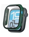 Etui ze szkłem do zegarka Bizon Case+Glass Watch do Apple Watch SE 3 / SE 2 / SE / 6 / 5 / 4 44mm matowe ciemnozielone