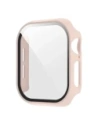 Etui ze szkłem do zegarka Bizon Case+Glass Watch do Apple Watch SE 3 / SE 2 / SE / 6 / 5 / 4 40mm matowe różowe